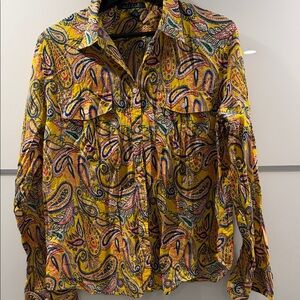Lauren Ralph Lauren Paisley Blouse - Yellow, Blue, Red